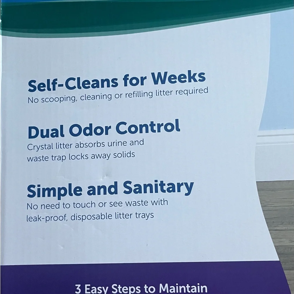 Auto scooping cat litter box.Easy and convenient. Used briefly. works great!
